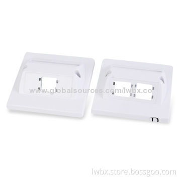 Modular Wall Plates with Permanent Dust Cap, Made of ABS
